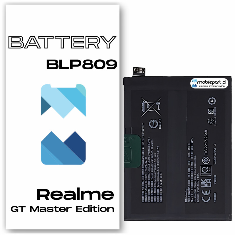 Realme GT Master Edition RMX3360 BLP809 Bateria Aftermarket