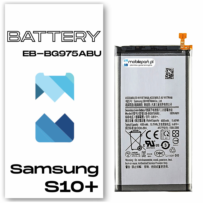 Samsung S10 Plus EB-BG975ABU Bateria Aftermarket