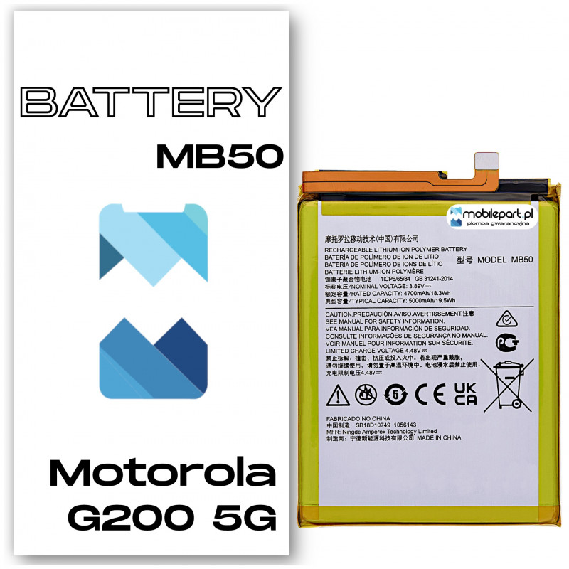 Motorola G200 5G XT2175 MB50 Bateria Aftermarket
