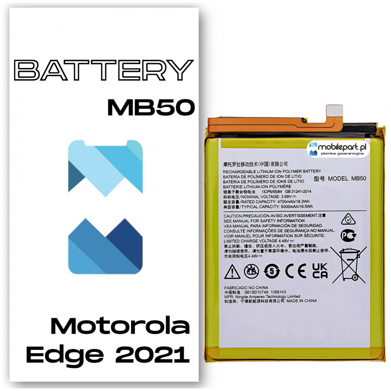 Motorola Edge 2021 XT2141 MB50 Bateria Aftermarket