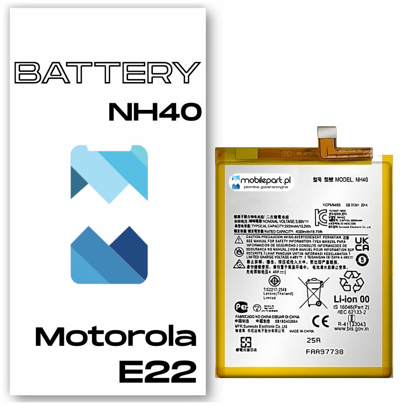 Motorola E22 XT2239 NH40 Bateria Aftermarket- Niska cena