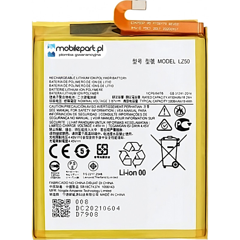 Motorola G 5G Plus XT2075 LZ50 Bateria Aftermarket Motorola G 5G Plus XT2075 LZ50 Bateria Aftermarket