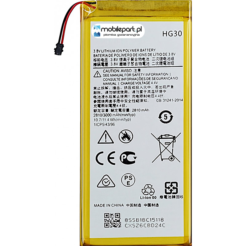 Motorola G5S Plus XT1925 HG30 Bateria Aftermarket Motorola G5S Plus XT1925 HG30 Bateria Aftermarket