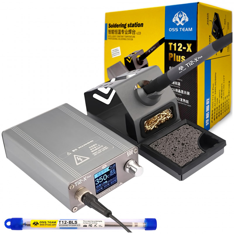 OSS T12-X Plus Stacja Lutownicza + Grot T12 - Mobilepart.pl