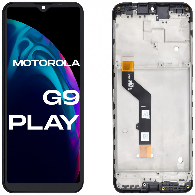 Wyświetlacz Motorola Moto G9 Play z ramką czarny - Mobilepart.pl