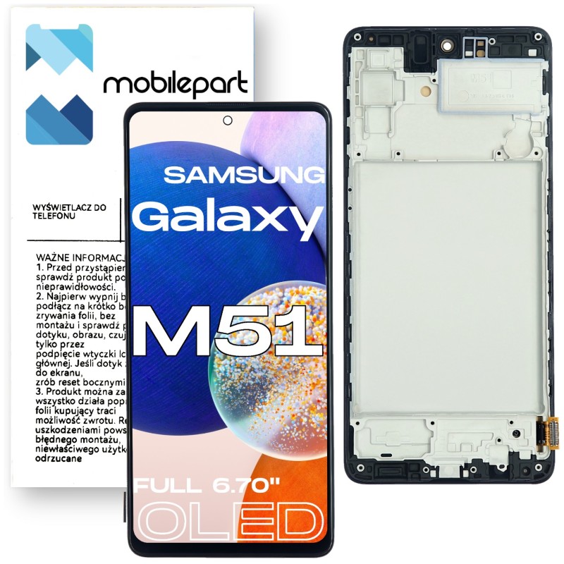 Samsung M51 LCD Ramka Oled Full 6.7" Aftermarket