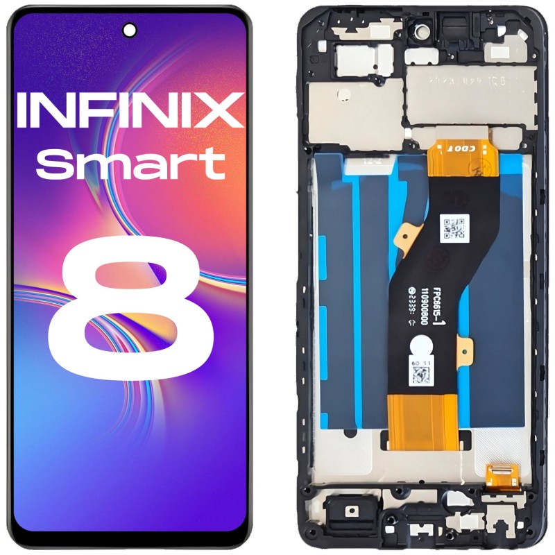 Wyświetlacz do Infinix Smart 8 X6525 RAMKA Wyświetlacz do Infinix Smart 8 X6525 RAMKA