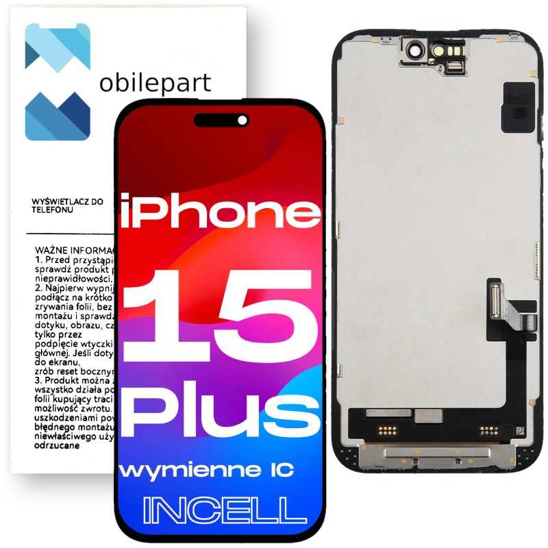 Wyświetlacz do iPhone 15 Plus A3094 INCELL Możliwa Zmiana IC