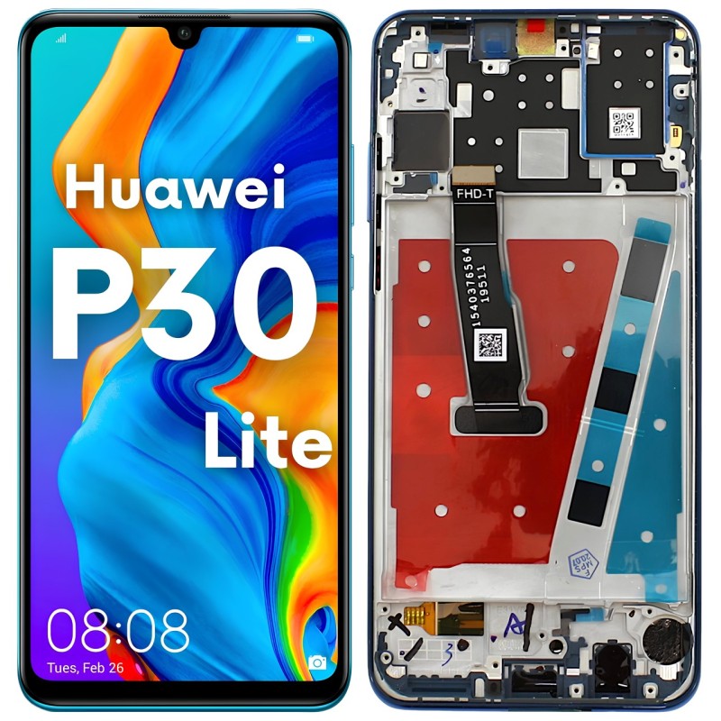 Huawei P30 Lite LCD Ramka Niebieski Aftermarket - Niska cena