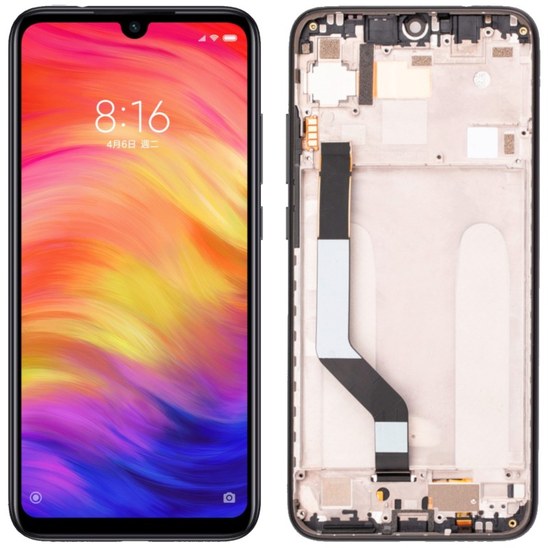 Xiaomi Redmi Note 7 LCD Ramka Czarny Aftermarket