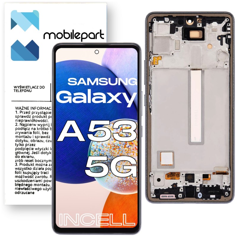 Wyświetlacz Samsung Galaxy A53 5G z ramką - Mobilepart.pl Wyświetlacz Samsung Galaxy A53 5G z ramką - Mobilepart.pl