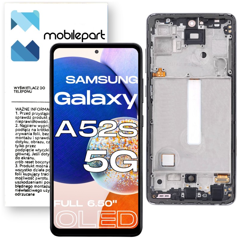 Wyświetlacz Samsung A52s 5G A528 RAMKA OLED - Mobilepart.pl Wyświetlacz Samsung A52s 5G A528 RAMKA OLED - Mobilepart.pl