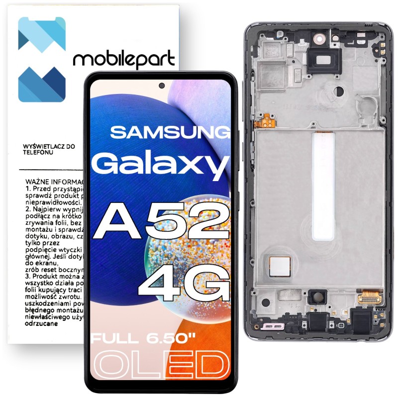 Wyświetlacz Samsung A52 4G A525 RAMKA OLED - Mobilepart.pl Wyświetlacz Samsung A52 4G A525 RAMKA OLED - Mobilepart.pl