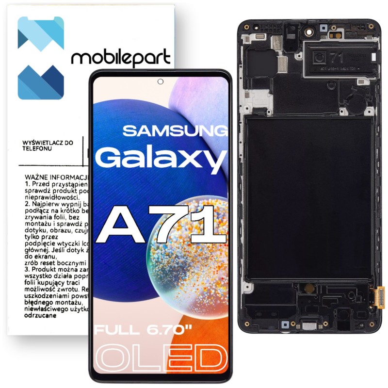 Wyświetlacz Samsung A71 RAMKA FULL OLED - Mobilepart.pl Wyświetlacz Samsung A71 RAMKA FULL OLED - Mobilepart.pl