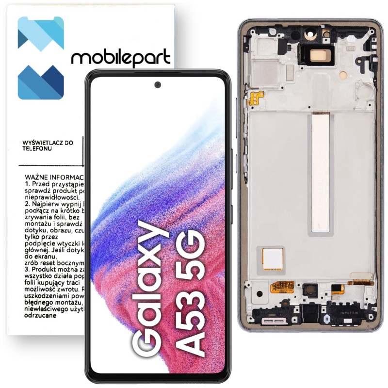 Wyświetlacz do Samsung Galaxy A53 5G SM-A536 Oled Ramka FULL 6.50" Wyświetlacz do Samsung Galaxy A53 5G SM-A536 Oled Ramka FULL 6.50"