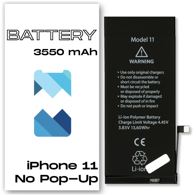 Bateria do iPhone 11 Nowy Akumulator No Pop-Up 3550mAh Bateria do iPhone 11 Nowy Akumulator No Pop-Up 3550mAh