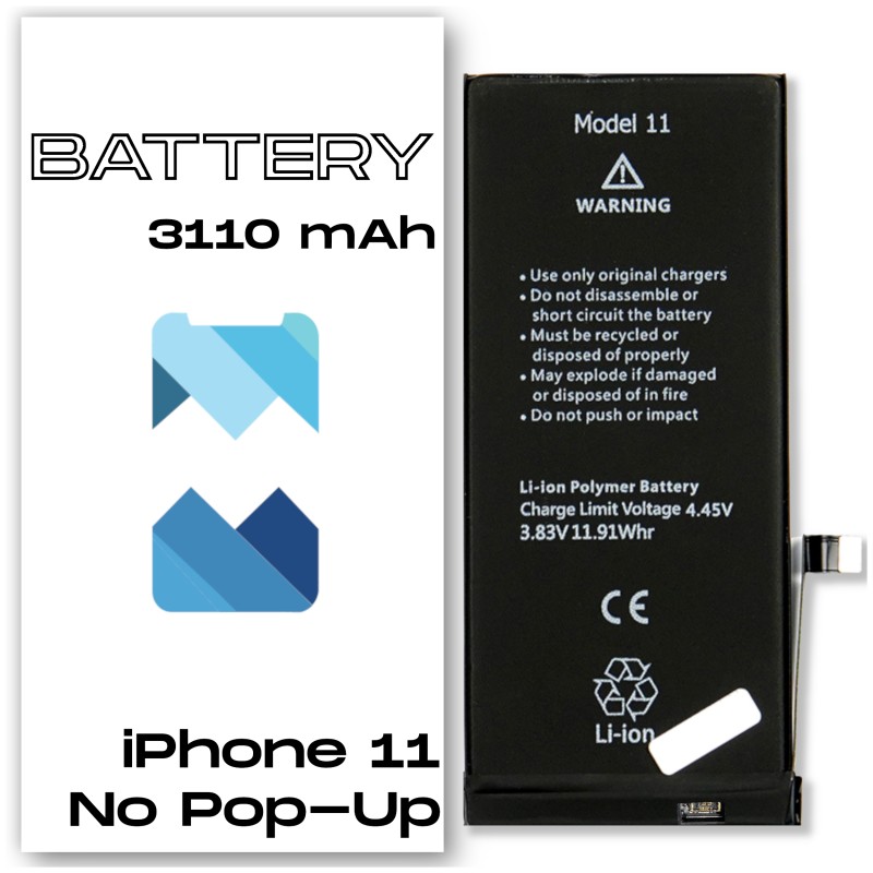 Bateria do iPhone 11 Nowy Akumulator No Pop-Up 3110mAh Bateria do iPhone 11 Nowy Akumulator No Pop-Up 3110mAh