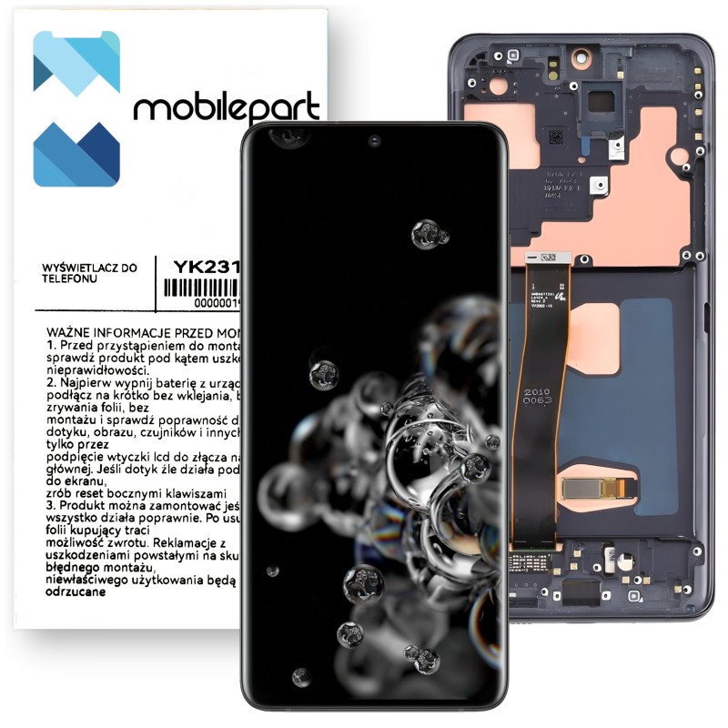 Wyświetlacz do Samsung Galaxy S20 Ultra 5G SM-G988U1 OLED RAMKA Wyświetlacz do Samsung Galaxy S20 Ultra 5G SM-G988U1 OLED RAMKA