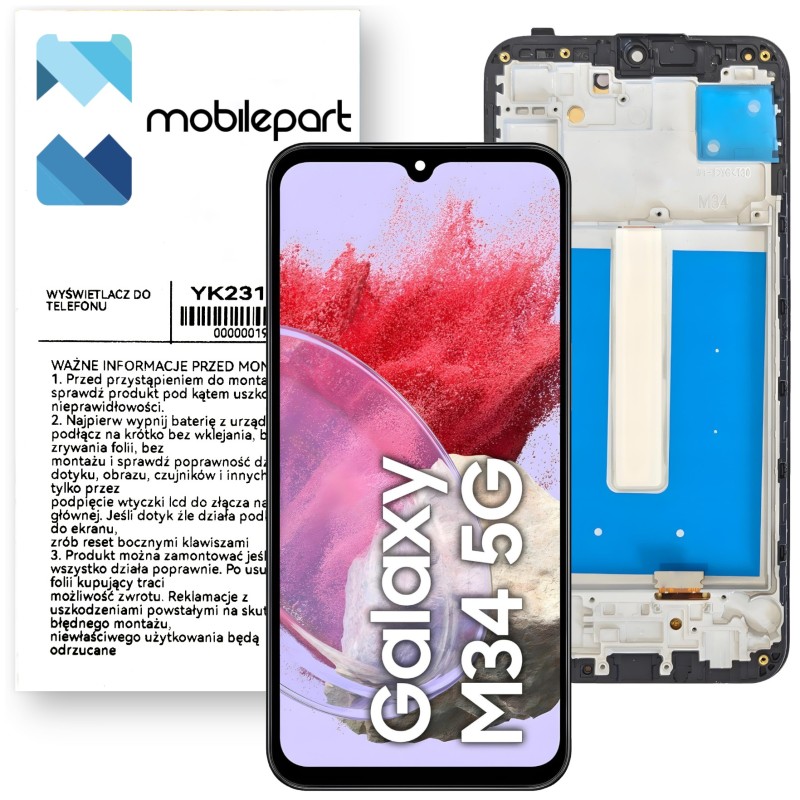 Wyświetlacz do Samsung Galaxy M34 5G SM-M346 OLED RAMKA Wyświetlacz do Samsung Galaxy M34 5G SM-M346 OLED RAMKA