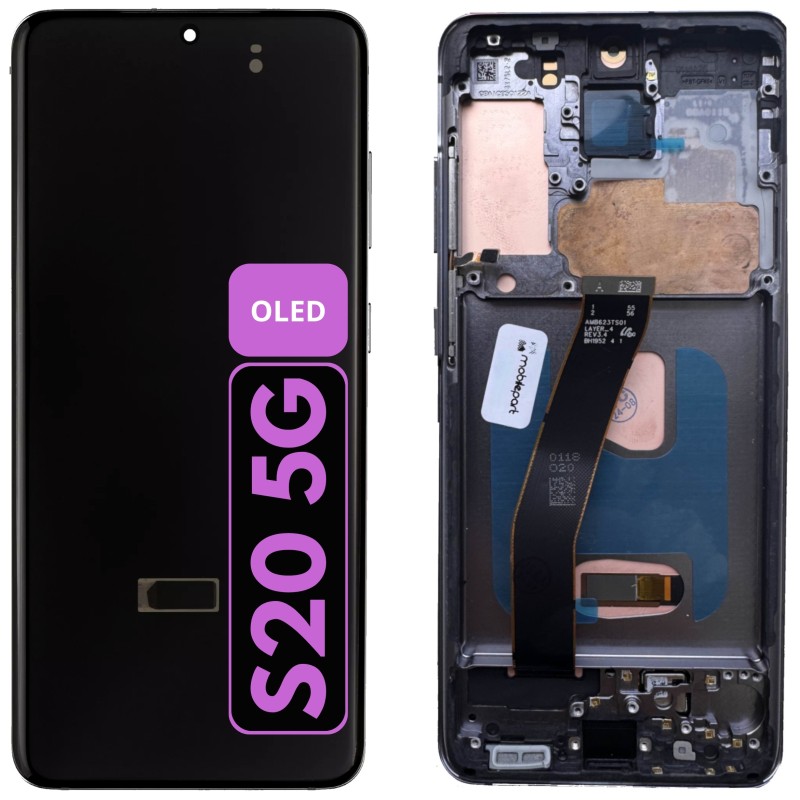 Oryginalny OEM Wyświetlacz Samsung Galaxy S20 5G Szary Ramka Oryginalny OEM Wyświetlacz Samsung Galaxy S20 5G Szary Ramka