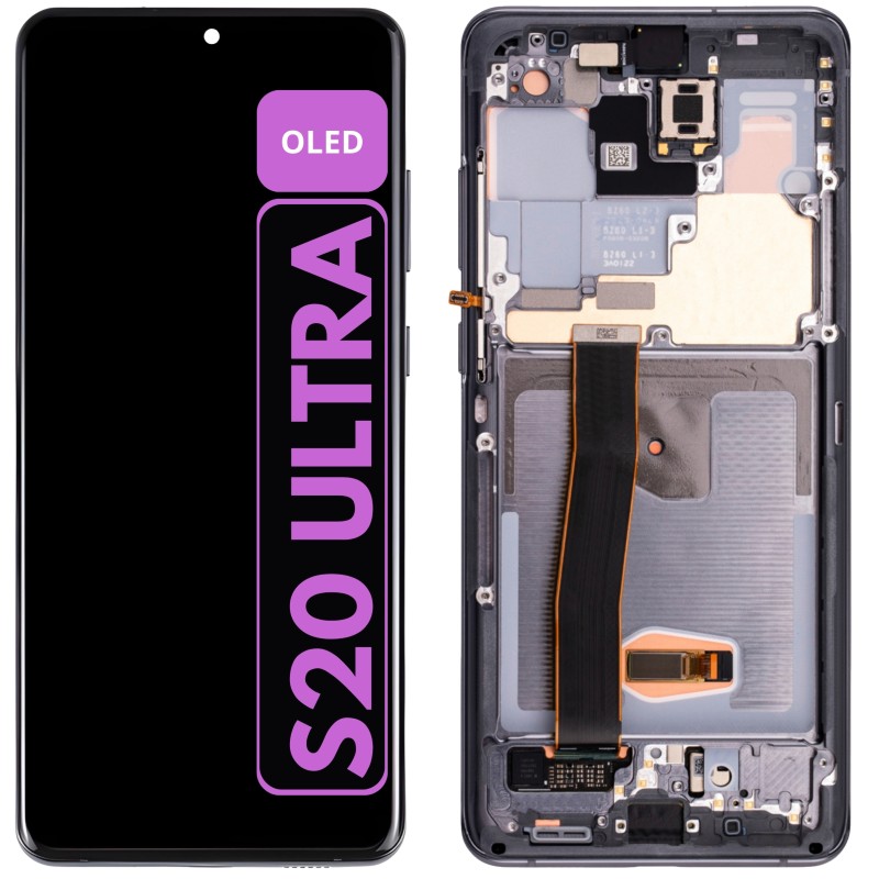 Wyświetlacz do Samsung Galaxy S20 Ultra SM-G988 OLED RAMKA Szary