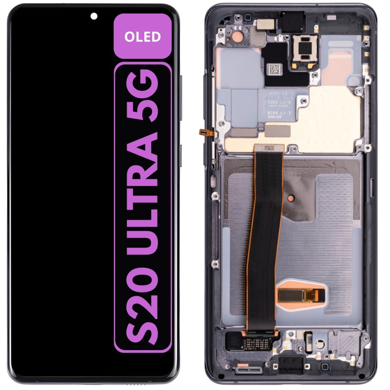 Wyświetlacz do Samsung Galaxy S20 Ultra 5G SM-G988 OLED RAMKA Szary